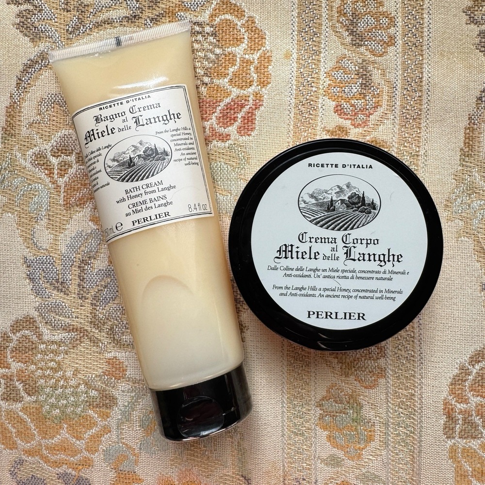Perlier Honey Langhe‎ Rich Body Cream 6.7 oz & Bath Cream 8.4 oz NEW & SEALED